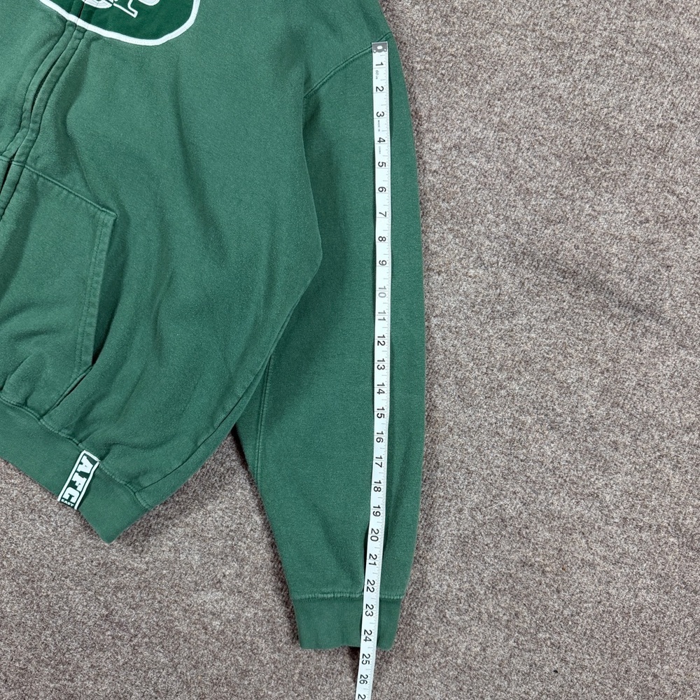 Vintage NFL Team Apparel NY Jets Football Green Hooded Zip Up Sweatshirt Size XL - Picture 7 of 9